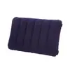 Almohada inflable de PVC flocado para la siesta, almohada inflable cuadrada para oficina, viajes, suministros para puestos