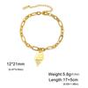 Moda Simple Tentación de Comida Damas Chica Pulsera Romántica Corte Acero de Titanio Colgante de Helado Pulsera de Acero Inoxidable