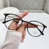 Gafas de miopía ultraligeras Red Riding Book para mujer, antiazules, de cara redonda, con montura óptica.