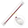 Tira de luz LED 2P 8mm 3528 conector de hebilla de cristal sin soldadura placa desnuda monocromática gota de pegamento línea de un solo o doble cabezal