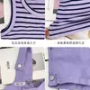 Conjunto de Dos Piezas para Niñas 2026 Verano Nueva Moda Elegante Overol para Niños Pequeños con Chaleco Rayado sin Mangas