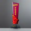 Troféu de Cristal Medalha Personalizada Pintura Criativa Personalizada Resina Impressão Colorida Troféu de Reunião Anual Colorido Design e Gravação Grátis