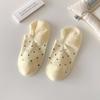 Calcetines bajos de primavera y verano estilo japonés para mujer de algodón puro fino de color sólido con lunares invisibles