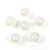 Nuevas Cuentas Redondas Acrílicas con Agujero Transversal Color Gelatina Translúcido para Bisutería DIY Pluma para Cuentas Llavero Adornos Accesorios Cuentas Sueltas