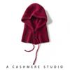 Gorro Cálido de Invierno de Cachemira para Mujer y Bufanda Todo en Uno Protección para los Oídos Tejido de Lana Trenzado Balaclava para Pareja