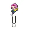 Popular Grupo de Chicas Demon Slayer Estudiante DIY Material de Oficina Clips Divisores Marcadores de Libros de PVC Clips de Papel Creativos Suministros de Oficina Transfronterizos