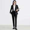 Traje Azul Marino Traje para Mujer en Primavera y Otoño Lugar de Trabajo Estilo Ligero y Maduro Ropa de Trabajo para Mujer Traje Formal Profesional de Alta Gama
