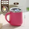 Taza creativa de acero inoxidable 304 de doble capa, moderna, para oficina, hogar, práctica, venta al por mayor
