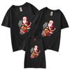 Camiseta de manga corta para padres e hijos, regalo de Papá Noel 2022, venta al por mayor, ropa de algodón fino para niños, cuello redondo para adultos, nueva