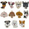 Llavero Colgante Collar Joyería Animal de Dibujos Animados Transfronterizo Perro Cachorro Huella Dedo Aleación DIY Goteo de Aceite Colgante