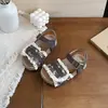 Sandálias Birkenstock Florais Retrô Estilo Coreano para Crianças 2026 Verão Novas Elegantes Confortáveis Sandálias Abertas Sandálias de Princesa