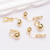 Cor-preservando 14k ouro primavera triângulo orelha clipe onda semicircular headband pendurado manual diy semi-acabado brincos acessórios atacado