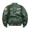 Chaqueta de aviación MA1 para primavera y otoño, chaqueta de vuelo de la Fuerza Aérea para hombre, chaqueta cruzada para hombre, mono, cuello de béisbol, top