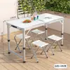 Mesa de Exterior Portátil Liga de Alumínio Dobrável Mesa de Jantar Dobrável Mesas e Cadeiras Piquenique Mesa Pequena Mesa de Feira Redonda Metabo