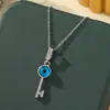 Comercio Exterior Transfronterizo Venta Caliente Collar Turco Ojo Azul Acero de Titanio Femenino Ojo del Diablo Cadena para Clavícula Personalizada Versátil Joyería
