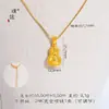 Puzuo Color Fuerte que Conserva 24K Oro Brillante Accesorios DIY Escama de Dragón Flash CNC Colgante de Calabaza Cadena para Clavícula Nueva Chinoiserie