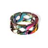 Anillo japonés y coreano nuevo animal escama de serpiente diseño redondo geométrico irregular hexagonal hueco de acero inoxidable al por mayor
