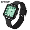 Reloj de Cuarzo Sanda Simple de Moda Luminoso Impermeable Reloj para Estudiante Solo Hora Reloj de Examen