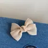 Pinza para el pelo coreana linda con lazo y malla lateral, pinza de cocodrilo de tela de color sólido, pasador, accesorio para el pelo, estilo nuevo