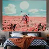 Fondo de tela para celebridad de internet astronauta tela colgante ins decoración de cabecera de dormitorio de estudiante tela de pared fondo de diseño de habitación moda