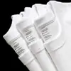 Camiseta blanca de manga corta de algodón puro de peso pesado para hombre y mujer, nuevo estilo de verano 2026, holgada, gruesa, no transparente, color liso, manga larga, camiseta de alta calidad