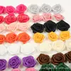 Exquisite Novo Poliéster de 3cm com Flor de Rosa Acessórios para Roupas Flor Decorativa DIY Adorno de Cabeça Acessórios de Cabelo Acessórios para Roupas