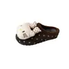 Nuevas Zapatillas de Algodón Estilo Coreano Dibujos Animados Gatito Otoño/Invierno 2026 Mujer Más Terciopelo Cálido Niñas Lunares Zapatillas de Algodón
