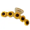 Europeo y Americano Transfronterizo Nuevo Girasol Pinza Grande Linda Versátil Flor Horquilla Cuerda para el Cabello Margarita Más Vendido Accesorios para el Cabello