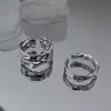 Anillo ajustable de apertura irregular ins para hombre y mujer anillo de pareja de temperamento de nicho moderno estilo frío personalidad