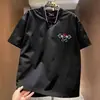 Camisetas de Manga Corta de Algodón Puro Pesado para Hombre y Mujer, Nuevas de Verano, Marca de Tendencia Americana, Tops Holgados Casuales con Estampado Creativo de Cuello Redondo
