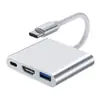 Estação de Docking Type-C Três em Um Adaptador HDMI 4K USB 3.0 PD Carregamento Rápido Divisor para Laptop