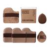 Puff Pulgar de Galleta de Chocolate Sin Polvo Húmedo Mini Felpa Flocado Set Seco Venta al Mayoreo Cabello