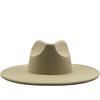 Cross-border Big Edge Outono e Inverno Lã Big Brim Jazz Top Hat Moda Feminina Casual Big Edge Feltro Chapéu Jazz Masculino