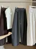 Estilo preguiçoso e relaxado emagrecimento casual calças de perna larga curvas femininas outono 2026 estilo coreano cintura elástica cordão moda casual calças banana
