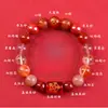Pulsera de Cristal para Restaurar el Elemento Madera con el Sutra del Corazón de las Cinco Vías de la Madera, Adecuada para Hombres y Mujeres