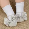 Zapatos y Calcetines Antideslizantes Doble Moño para Bebé para el Piso, Patio de Juegos en Casa, Calcetines para el Primer Cumpleaños del Bebé