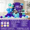 12 meninos e meninas crianças balão fundo parede KT placa ovo boneca festa dez anos de idade 10 aniversário cena layout decoração