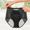 Pantalones Menstruales de Punto de Cintura Alta, Pantalones de Periodo a Prueba de Fugas, Pantalones Sanitarios, Ropa Interior para Periodo Tallas Grandes para Mujeres