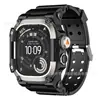 Pulseira iWatch Adequada para Pulseira Apple Watch Frogman Silicone Integrado Pulseira de Metal para Relógio Sensação de Alto Padrão AppleWatch