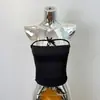 Corea Dongdaemun Producto Nuevo Deseo Puro Sexy Escote Bajo Cordón Halter Top Corto Chaleco Mujer