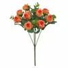 Amazon Cross-Border Artificial 11 Peças Eucalipto Rosa Buquê de Noiva Artificial Flor Artificial Casamento Uso Interno e Externo