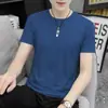 Top de Malla Transpirable de Seda Helada para Hombre de Manga Corta, Absorbe el Sudor, Secado Rápido, Verano 2026, Delgado, Transpirable, Fresco, Camiseta de Media Manga