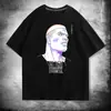 Slam dunk camino de los cerezos camiseta de manga corta de comercio exterior hombres y mujeres Verano Jóvenes estudiantes holgada cuello redondo medio