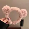 Fofo Orelha de Urso Headwear de Pelúcia Aro de Cabelo Aro de Cabelo para Lavar o Rosto de Menina Grampo de Cabelo Popular na Internet Faixa de Cabelo Acessórios de Cabelo para Franja Mechas de Cabelo