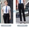 Camisa de Trabajo Profesional Bordada de Manga Corta Verano para Hombres y Mujeres Traje de Camisa de Trabajo Borgoña Logo Bordado