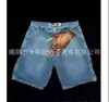 Pantalones Cortos de Mezclilla con Estampado de Patrón Hip-Hop Y2K de Verano Transfronterizos para Hombre Marca Trendy de Calle Pantalones Casuales para Pareja
