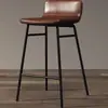 Taburete de Bar de Moda Estilo Ins Nórdico, Taburete Alto Moderno Minimalista, Silla de Bar para Uso Doméstico, Arte de Hierro con Respaldo, Silla de Bar de Lujo Ligero