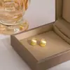 Aguja de Plata Color Dorado Nuevo Estilo Chino Retro Diseño de Alta Gama Moda Simple Lujo Ligero Nicho Temperamento Pendientes para Mujer