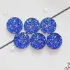 Diamante de Resina Redondo 12mm Gipsofila Fundo Plano Superfície de Minério de Diamante Cluster de Cristal Orelhas Côncavas e Convexas Acessórios para Joias DIY