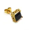 Pendientes Cuadrados de Zirconia y Acero de Titanio para Hombre de Moda Estilo Japonés y Coreano Nicho Gama Alta Retro Yuppi Pendientes Guapos para Hombre